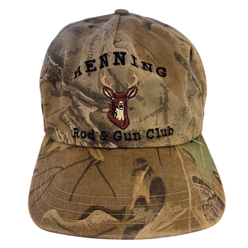 VTG Henning Gun‎ Club Farmers Snapback Hunter Camo Trucker Hat Cap Fishing Deer